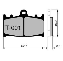 Pastiglie freno anteriori ZCOO per Kawasaki ZRX 1200 S 04-06 - Mescola EX sinterizzata ceramica Pista T001