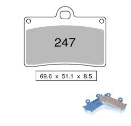 Pastiglie freno anteriori Nissin per Cagiva Raptor 125 04-07 - Mescola Organica NS 04 442P24704