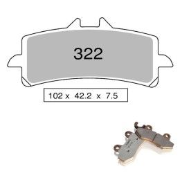 Pastiglie freno anteriori Nissin per Ducati 1299 Panigale ABS 15-18 - Mescola Sinterizzata ST/MX 03 442P32203