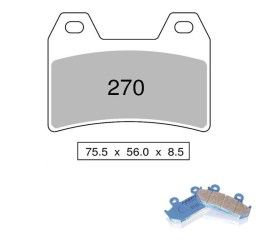 Pastiglie freno anteriori Nissin per Ducati Monster 750 00-01 - Mescola Organica NS 04 442P27004