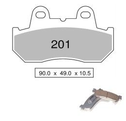 Pastiglie freno anteriori Nissin per honda cb 125 tdc - tde - tdj 83-89 - Mescola Organica SS 00 442P20100