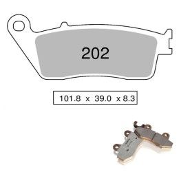 Pastiglie freno anteriori Nissin per honda cbx 250 rs 84-86 - Mescola Sinterizzata ST/MX 03 442P20203