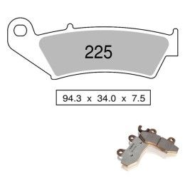 Pastiglie freno anteriori Nissin per Honda CRF 450 RX 17-24 - Mescola Sinterizzata ST/MX 03 442P22503