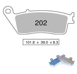 Pastiglie freno anteriori Nissin per Honda Hornet 600 97-13 - Mescola Organica NS 04 442P20204