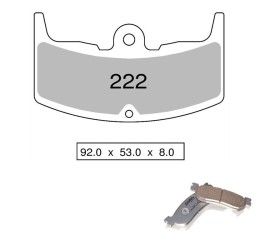 Pastiglie freno anteriori Nissin per honda vt 250 f 83-87 - Mescola Organica SS 00 442P22200