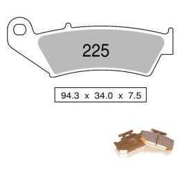 Pastiglie freno anteriori Nissin per Honda XL 600 V Transalp 97-99 - Mescola Organica Off Road GS 02 442P22502