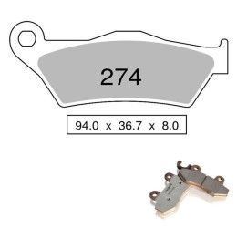 Pastiglie freno anteriori Nissin per KTM 125 EXC Enduro 98-15 - Mescola Sinterizzata ST/MX 03 442P27403