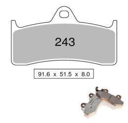 Pastiglie freno anteriori Nissin per MV Agusta Brutale 750 03-05 - Mescola Sinterizzata ST/MX 03 442P24303