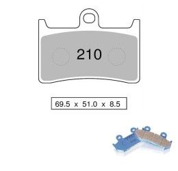 Pastiglie freno anteriori Nissin per Yamaha MT-09 ABS 14-17 - Mescola Organica NS 04 442P21004