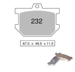 Pastiglie freno anteriori Nissin per yamaha sr 500 80-84 - Mescola Organica SS 00 442P23200