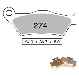 Pastiglie freno anteriori Nissin per Yamaha TT 600 E 94-01 - Mescola Organica Off Road GS 02 442P27402