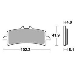 Pastiglie freno anteriori SBS per Aprilia RSV4 1000 RF 15-19 - Mescola RST sinterizzata strada/pista 901RST