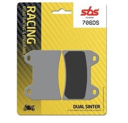 Pastiglie freno anteriori SBS per Benelli BN 302 14-16 - Mescola DS-1 sinterizzata pista Dual Sinter 706DS-1