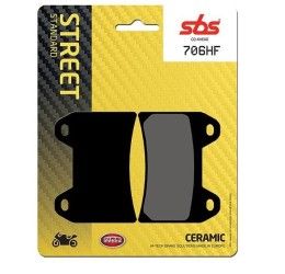 Pastiglie freno anteriori SBS per Benelli BN 600 14-16 - Mescola HF ceramica strada 706HF