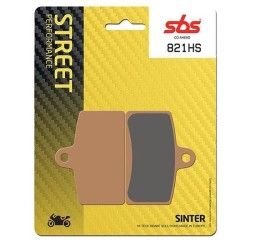 Pastiglie freno anteriori SBS per Derbi Gpr 125 R 04-09 - Mescola HS sinterizzata strada 821HS