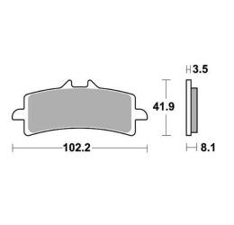 Pastiglie freno anteriori SBS per Ducati Panigale V4 R 19-24 - Mescola RST sinterizzata strada/pista 841RST