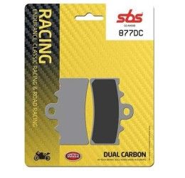 Pastiglie freno anteriori SBS per Fantic Caballero Scrambler 500 19-24 - Mescola DC Dual carbon pista 877DC