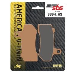 Pastiglie freno anteriori SBS per Harley Davidson V-Rod 1250 07-09 - Mescola HS sinterizzata strada 830HS