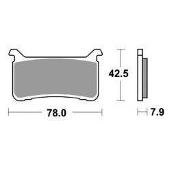 Pastiglie freno anteriori SBS per Honda CB 1100 RS ABS 17-19 - Mescola RST sinterizzata strada/pista 947RST