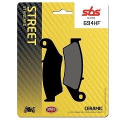 Pastiglie freno anteriori SBS per Honda XR 400 R Supermotard 96-04 - Mescola HF ceramica strada 694HF