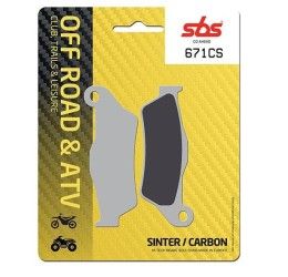 Pastiglie freno anteriori SBS per Husqvarna WR 250 95-13 - Mescola CS Carbon Off-road 671CS