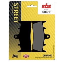 Pastiglie freno anteriori SBS per Kawasaki ZRX 1200 S 01-07 - Mescola HF ceramica strada 686HF