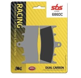 Pastiglie freno anteriori SBS per Kawasaki ZRX 1200 S 01-07 - Mescola DC Dual carbon pista 686DC