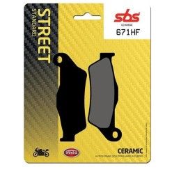 Pastiglie freno anteriori SBS per KTM 125 EXC 98-16 - Mescola HF ceramica strada 671HF