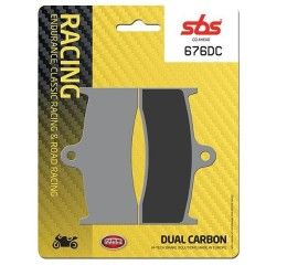 Pastiglie freno anteriori SBS per MV Agusta Brutale 910 S 05-10 - Mescola DC Dual carbon pista 676DC