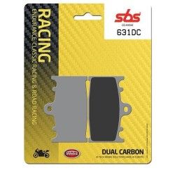 Pastiglie freno anteriori SBS per Suzuki RGV gamma 250 vj22 90-95 - Mescola DC Dual carbon pista 631DC