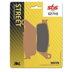 Pastiglie freno anteriori SBS per Triumph Street Twin 900 16-18 - Mescola HS sinterizzata strada 627HS