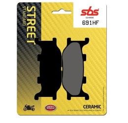 Pastiglie freno anteriori SBS per Yamaha MT-03 660 05-13 - Mescola HF ceramica strada 691HF