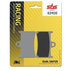 Pastiglie freno anteriori SBS per Yamaha MT-09 SP 21-23 - Mescola DS-1 sinterizzata pista Dual Sinter 634DS-1