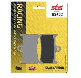Pastiglie freno anteriori SBS per Yamaha R7 22-25 - Mescola DC Dual carbon pista 634DC