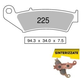 Pastiglie freno anteriori Trofeo by Ognibene per Beta RR 300 13-16 - Mescola Sinterizzata 01 43022501