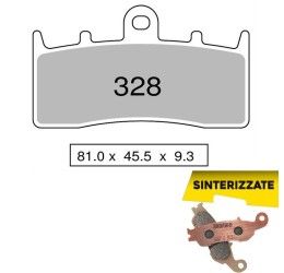 Pastiglie freno anteriori Trofeo by Ognibene per BMW K 1300 R 09-16 - Mescola Sinterizzata 01 43032801