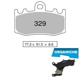 Pastiglie freno anteriori Trofeo by Ognibene per BMW R 1200 GS 04-12 - Mescola Organica 00 43032900