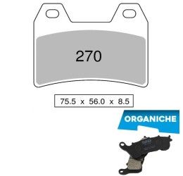 Pastiglie freno anteriori Trofeo by Ognibene per Cagiva Raptor 650 01-05 - Mescola Organica 00 43027000