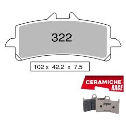 Pastiglie freno anteriori Trofeo by Ognibene per Ducati 1299 Panigale ABS 15-18 - Mescola Brenta Ceramica 221 430322221