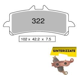 Pastiglie freno anteriori Trofeo by Ognibene per Ducati Diavel 1200 11-18 - Mescola Sinterizzata 01 43032201