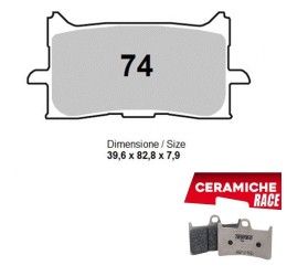 Pastiglie freno anteriori Trofeo by Ognibene per Honda Africa Twin CRF 1000 L DCT Adventure Sports 16-19 - Mescola Brenta Ceramica 221 430074221