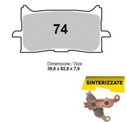 Pastiglie freno anteriori Trofeo by Ognibene per Honda Africa Twin CRF 1000 L DCT Adventure Sports 16-19 - Mescola Sinterizzata 01 43007401