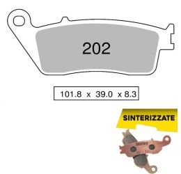 Pastiglie freno anteriori Trofeo by Ognibene per Honda CB 400 F 89-98 - Mescola Sinterizzata 01 43020201