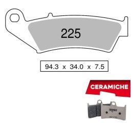 Pastiglie freno anteriori Trofeo by Ognibene per Honda XR 600 R 93-02 - Mescola Ceramica 43022507
