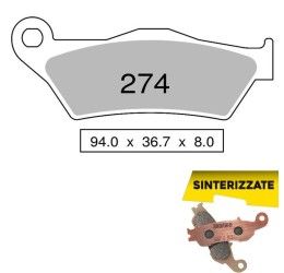 Pastiglie freno anteriori Trofeo by Ognibene per Husqvarna SMS4 125 4T 11-12 - Mescola Sinterizzata 01 43027401