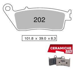 Pastiglie freno anteriori Trofeo by Ognibene per Kawasaki Z 750 07-12 - Mescola Brenta Ceramica 221 430202221