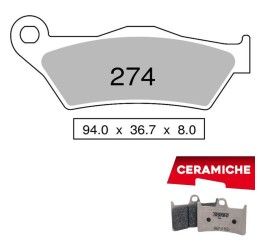 Pastiglie freno anteriori Trofeo by Ognibene per KTM 400 EXC 01-11 - Mescola Ceramica 05 43027407