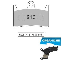 Pastiglie freno anteriori Trofeo by Ognibene per Yamaha MT-07 ABS 14-22 - Mescola Organica 00 43021000