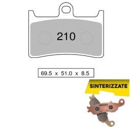 Pastiglie freno anteriori Trofeo by Ognibene per Yamaha TDM 900 02-12 - Mescola Sinterizzata 01 43021001