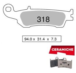Pastiglie freno anteriori Trofeo by Ognibene per Yamaha YZ 125 08-25 - Mescola Ceramica 43031807